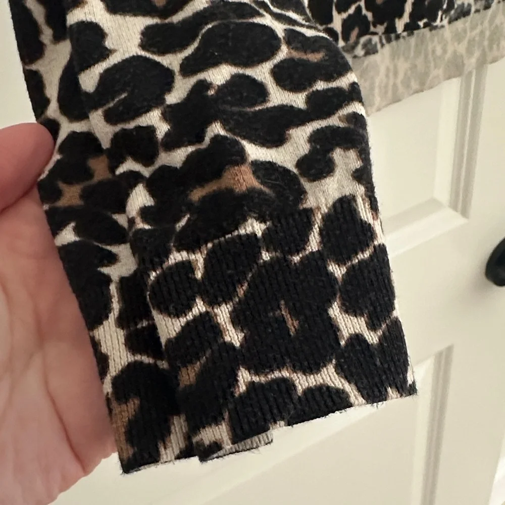 J. Crew Leopard Print Long Sleeve Tee in Black and Brown - Picture 7 of 8